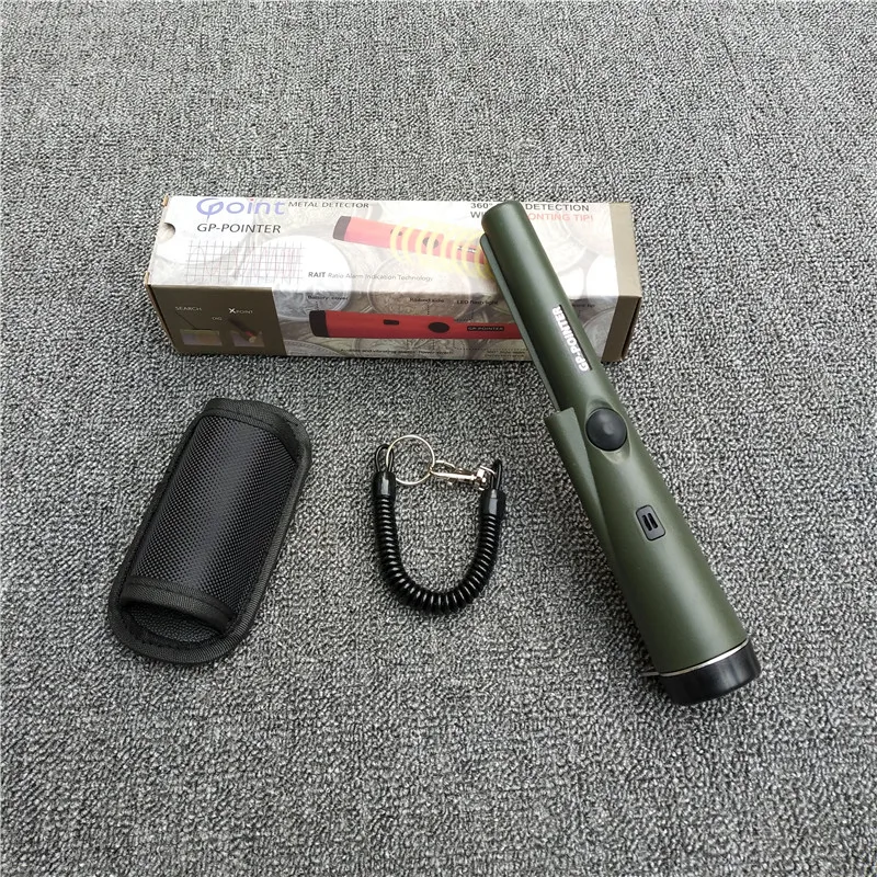 

New Arrival Army Green HandHeld Metal Detector Hand-Held Pro Pointer Mini GP-Pointer High Performance with Bracelet and Holster
