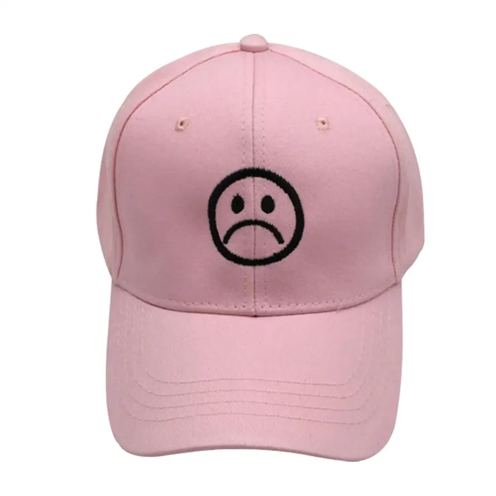 

SLIFOG Sad Boys Expression Embroidery Baseball Caps Men Women Crying Face Cotton Dad Hat Casual Adjustable Bone Snapback Caps