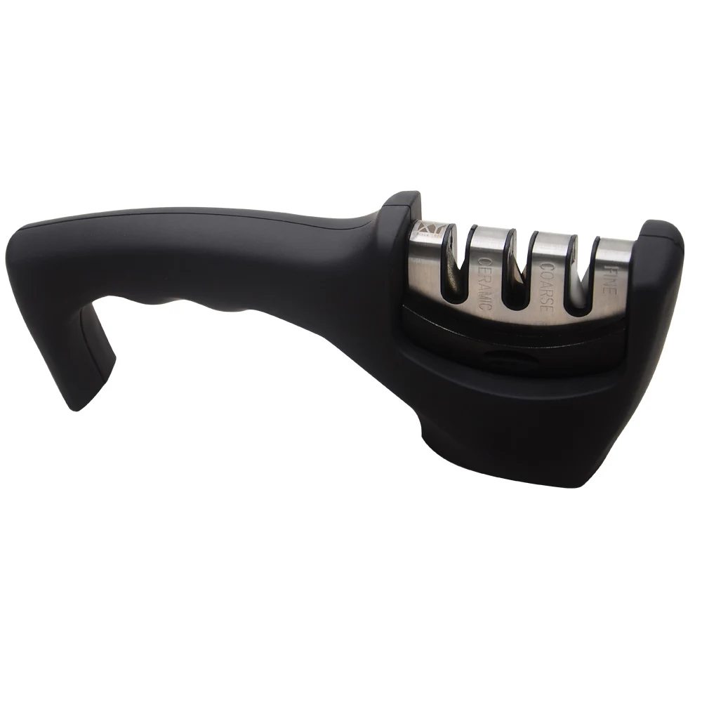 

New Design Knife Sharpener Unique Cutting Sharpening Functions Professional 3 Stage Kitchen Knife Sharpener New Cooking Tools