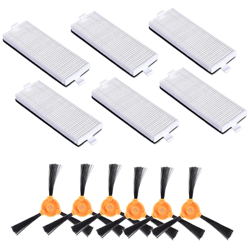 18pcs/lot 6pcs Side Brush +6pcs HEPA Filter Sponge for RoboVac 11 Robotic Vacuum Cleaner Parts Replacement Kit | Бытовая техника