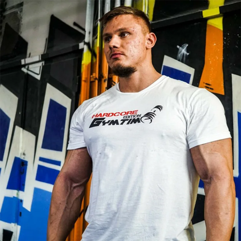 2018 New Brand clothing Gyms Tight t-shirt mens fitness t-shirt homme Gyms t shirt men fitness crossfit Summer men t-shirt