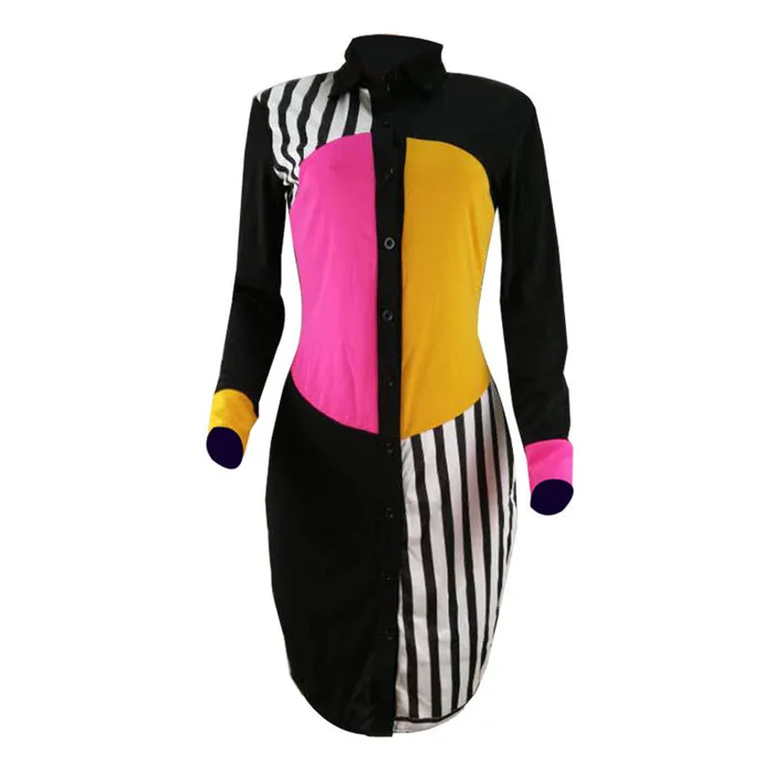 Vestido camisa feminino manga comprida, peça feminina