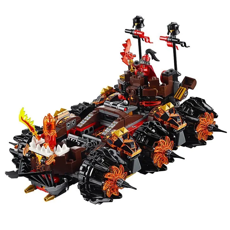 

LEPIN Nexo Knights Axl General Magmars Siege Machine of Doom Model Building Blocks DIY Figure Toys For Children Compatible Legoe