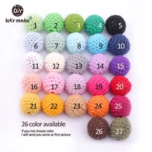 Let’s Make Beads Jewelry Chunky Wooden Crochet Beads 100 Nursing Toy Teething Crochet Mix Colour Wood Beads With Crochet 20mm