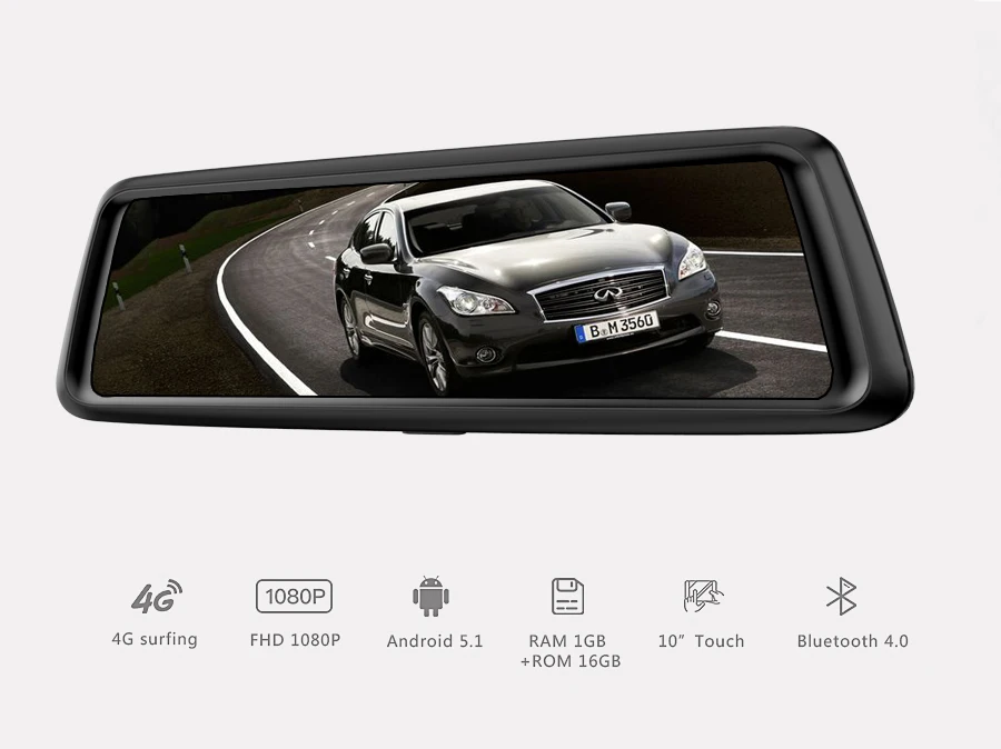 Bluavido 1" ips Full Mirror Автомобильный видеорегистратор 4G Android gps навигатор ADAS FHD 1080P зеркало заднего вида Camara автомобильный видео регистратор рекордер