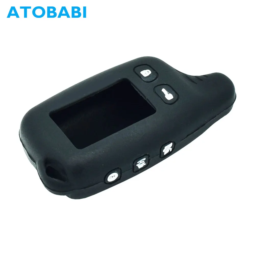 

ATOBABI Car Accessories TW 9010 Silicone Remote Key Case Protector Cover for Tomahawk TW 9020 9030 TW9010 Two Way Car Alarm LCD