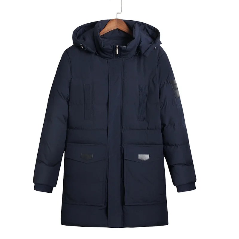 30 градусов новая зимняя парка длинная Хлопковая мужская куртка с капюшоном размера плюс 7XL 8XL зимняя куртка мужская Толстая теплая куртка для мужчин