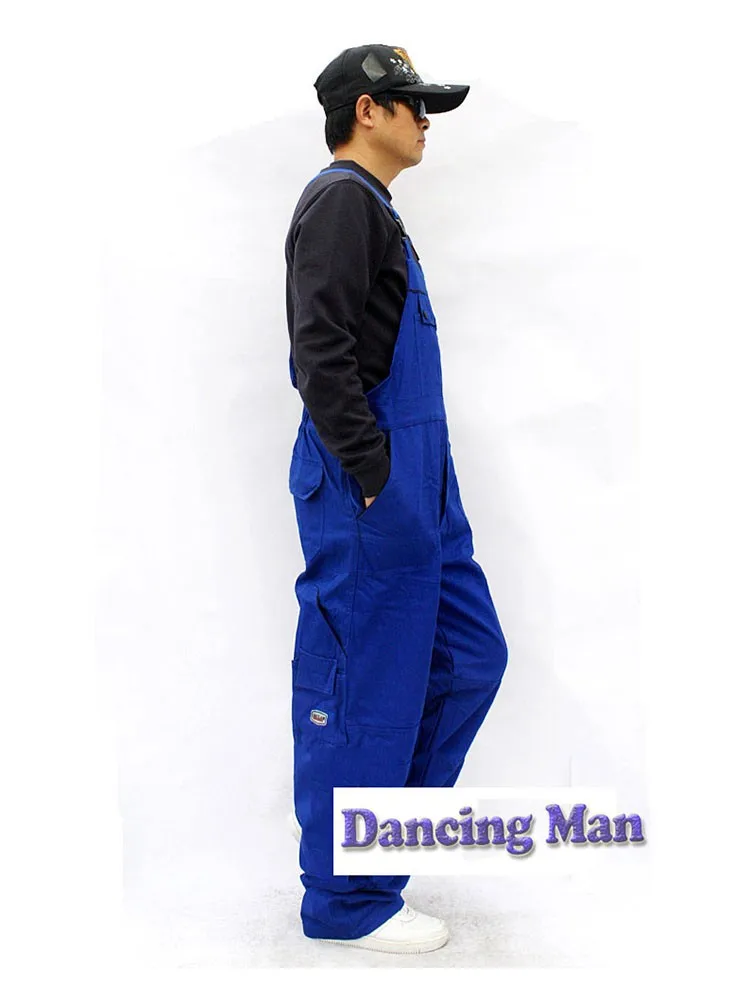 CCGK bib overalls men work coveralls repairman strap jumpsuits pants sleeveless wear-resistance working uniforms plus size S-3XL (13)