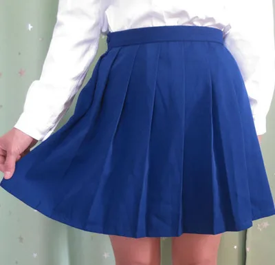 Японская JK macarons плиссированная Униформа юбка школьная форма юбка высокая талия сплошной цвет юбка многоцветный