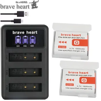 

NP-BG1 NP BG1 FG1 NP-FG1 Battery akku+ 3lots Charger for SONY Cyber-shot DSC-H3 DSC-H7 DSC-H9 DSC-H10 DSC-H20 DSC-H50 DSC-H55
