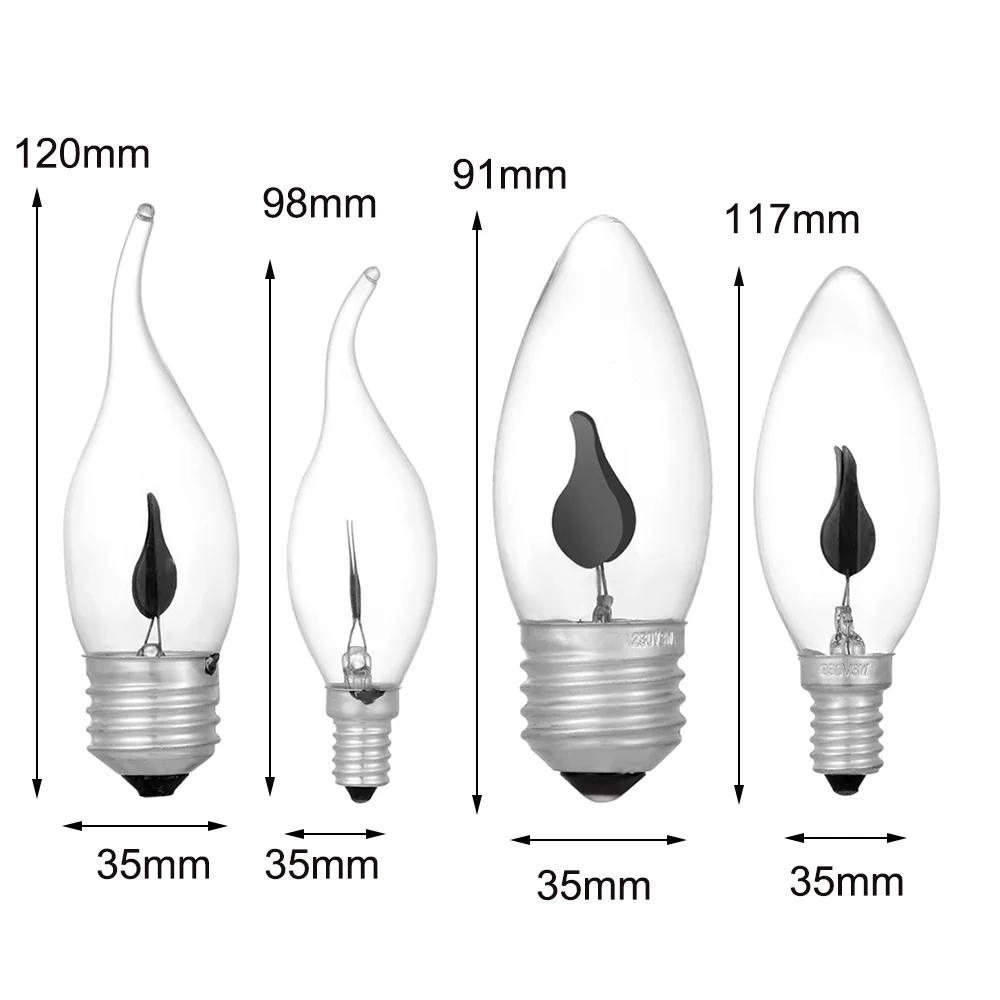 1 шт. E27 E14 3 Вт 220 В светодиодный мерцающий огонь эффект СВЕЧИ Горящий светильник лампа Рождественский Декор лампа фестиваль украшение дома