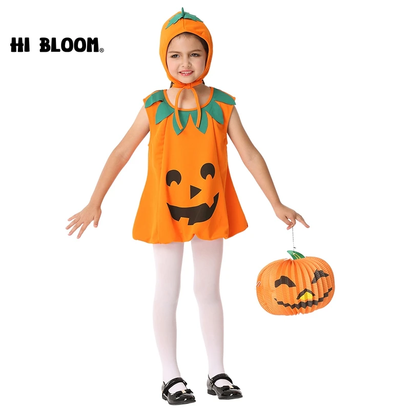 

Halloween Funny Pumpkin Kids Cosplay Costumes Girls Performance Dress Role Playing Costume for Children Christmas Clothes Set