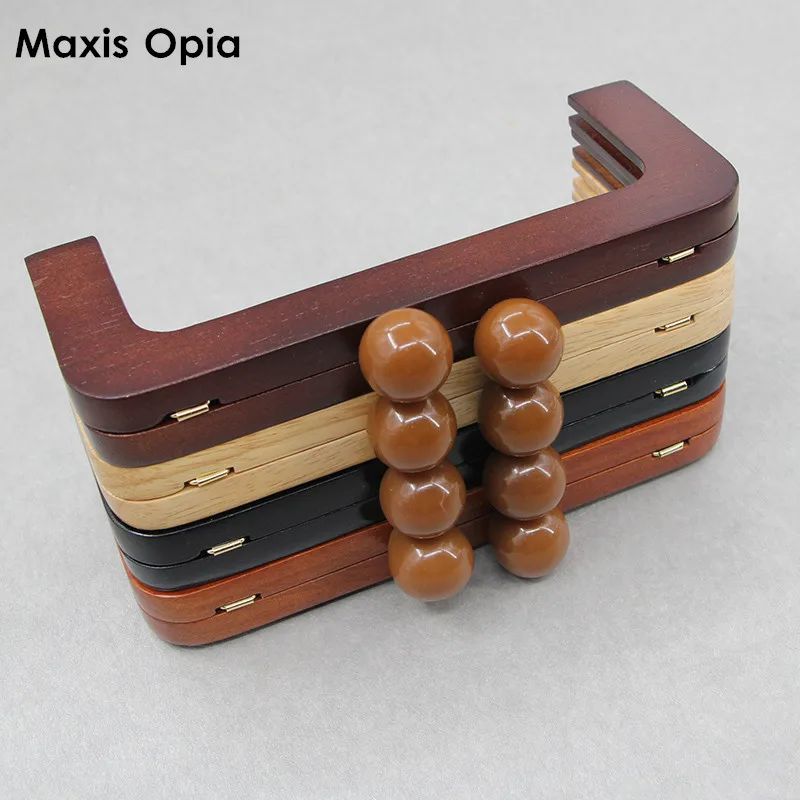 

1 Piece Wooden Purse Frame Purse Handle Bag Parts 20 cm Brown Color Solid Wood Obag Handle Accessories Fashion Wooden Bag Handle
