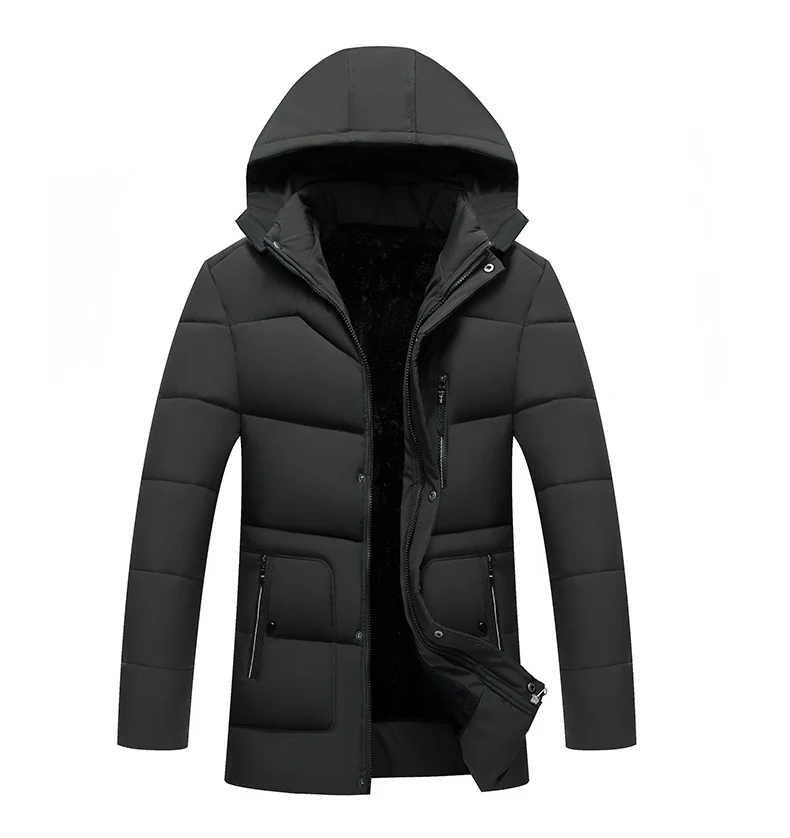 Новинка, мужская куртка, пальто, утолщенные теплые зимние куртки, повседневная мужская парка с капюшоном, верхняя одежда, хлопковая стеганая куртка, мужское зимнее пальто