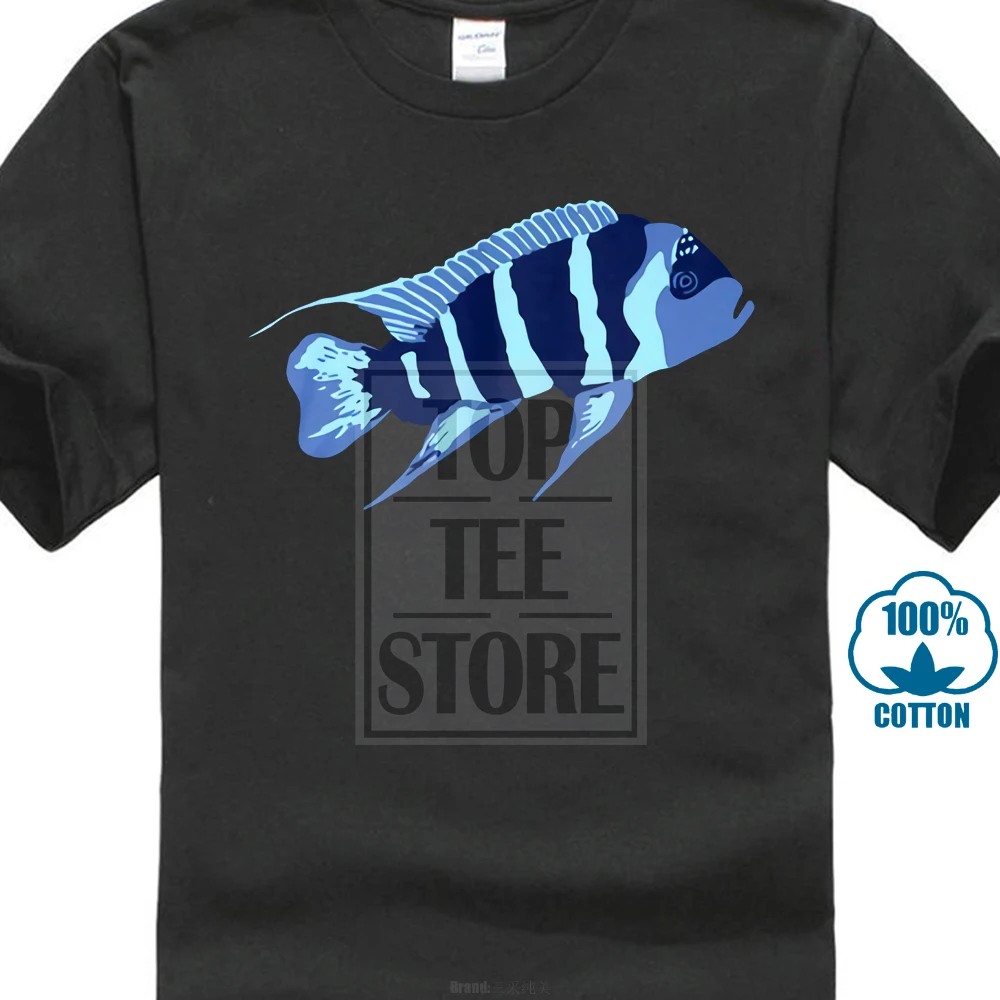 Easy Care Lake Tanganyika Frontosa Popular Tagless Tee T Shirt New Fashion Mens Short Sleeve Simple Cotton Shirts |