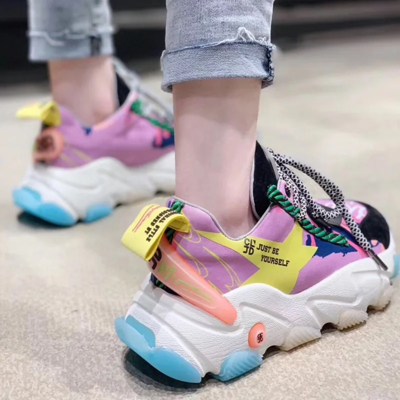 

CPI women sneakers 2018 platform sneakers luxury shoes women designers wedge sneakers cowhide women's casual shoes new AZ-18