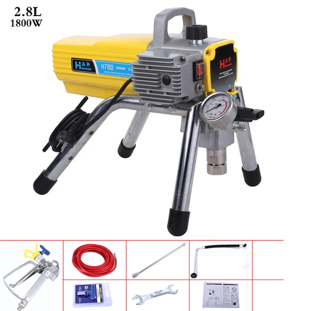 Airless Paint Sprayer Professional Spray Gun Electric High Pressure Airless Paint Sprayer Professional Spray Gun Electric High Pressure Spraying Painting Machine 22mpa 2 8l