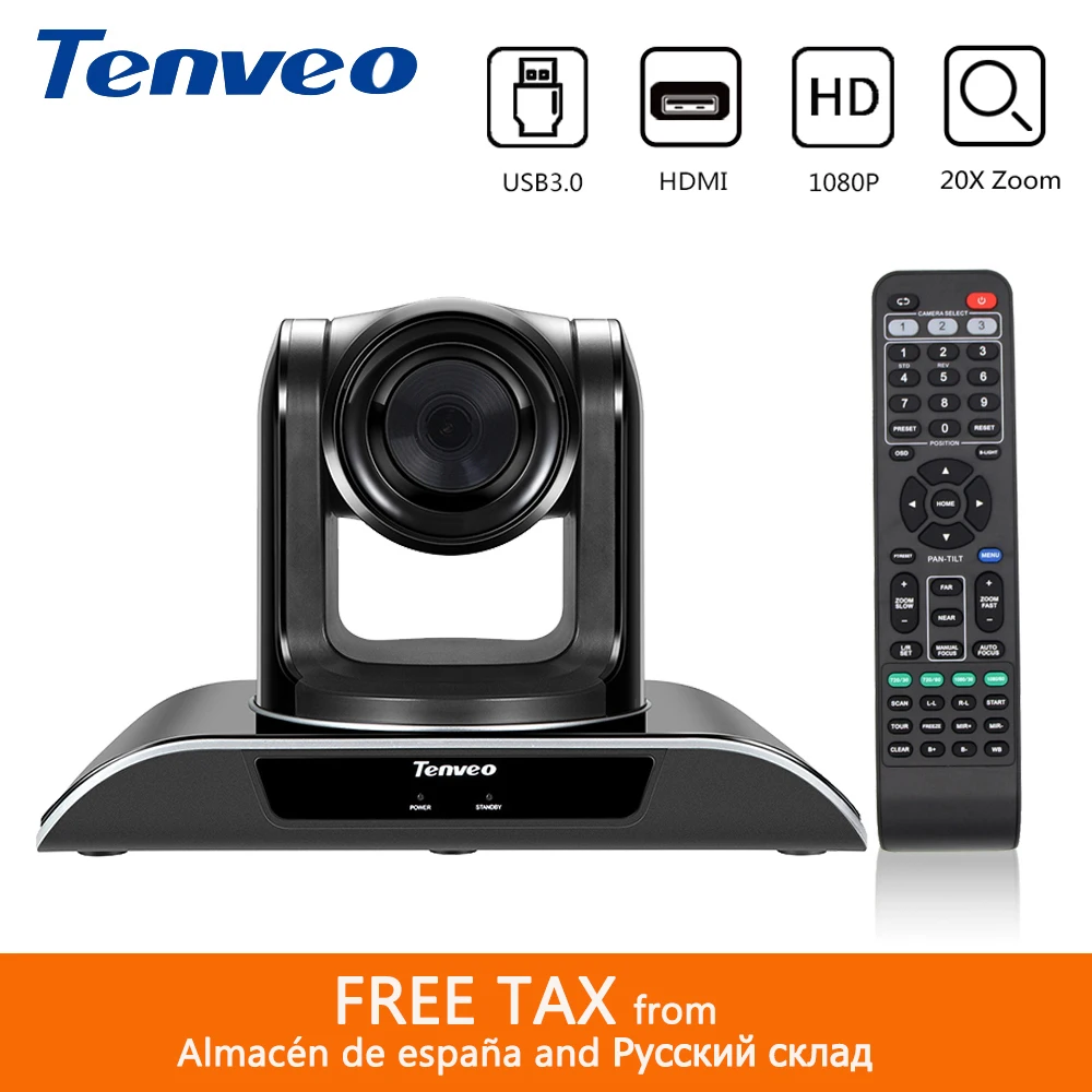 Tenveo VHD203U 1080p60fps Full HD PTZ HDMI Camera Video Calling and