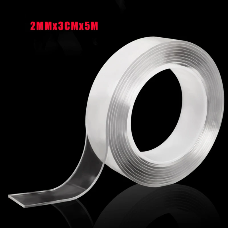 Multifunctional Double Sided Tape Nano Transparent Acrylic Magic Tape Cleaner Reuse Waterproof Adhesive Tape Bathroom Accessorie - Цвет: 2MMx3CMx5M