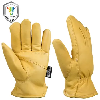 

OZERO Motorcycle Gloves Leather Genuine Goatskin Motorbike Biker Racing Car Riding Heated Warm Moto Gloves Winter Men Women 5001