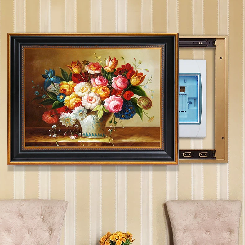 

European Meter Box Decorative Painting Living Room Paintings Electric Switch Box Distribution Free Punch Box Wall Decoration