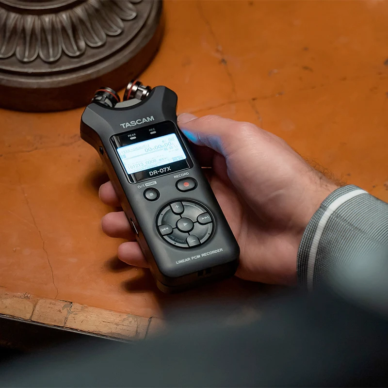 TASCAM DR07X стерео ручной цифровой аудио рекордер интервью рекордер ручка HD шумоподавление запись линейный PCM& MP3