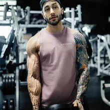 Летние спортивные топы для спортзала, мужские хлопковые майки без рукавов для бега, майка для бодибилдинга фитнеса, мужские накачанные мышцы, рубашки