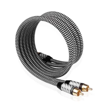 

HIFI RCA Cable Braided Dual Shielding Audio Video Cable High Quality Subwoofer AV TV AUX Cables 0.5M 1M 1.5M 2M 3M 5M