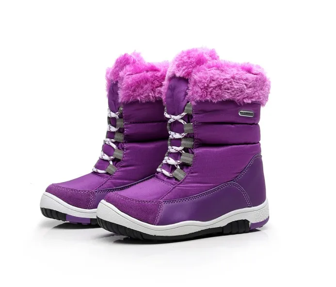 

New 2016 Winter Children Shoes Fashion Girls Snow Boots Female Baby Waterproof Slip-resistant Super Warm Boots With Plush