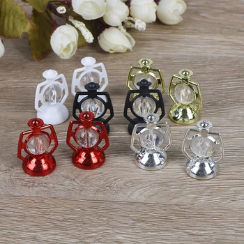 

2Pcs 1:12 Scale Retro oil lamp Dollhouse Miniature Toy Doll Food Kitchen living room Accessories dollhouse lawn lamp lighting