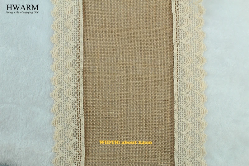 황마 리넨 레이스 크리스마스 웨딩 리본 순수 참깨 스트립, 순면 가장자리 거친 참깨 스트립 목가적 천연 황마 롤, 5 야드
