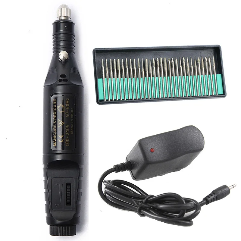 

1set 30 Bits Professional Electric Manicure Machine Pen Pedicure Nails Tips File Mill Tools Nail Drill Machine Accessories New