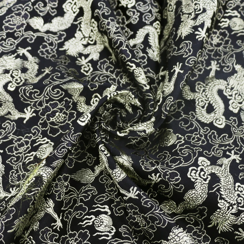 

Chinese Ethnic Dragon Jacquard Material Craft Diy Bag Viscose Brocade Fabric