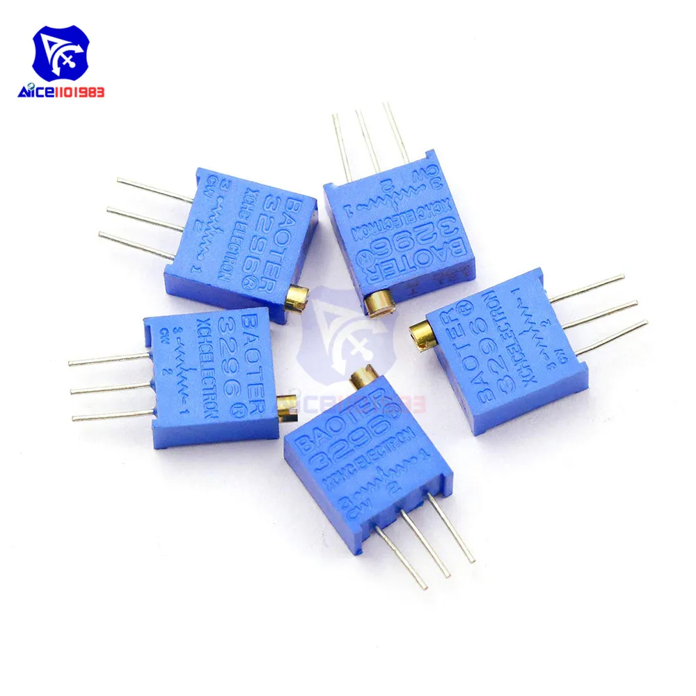 10PCS Trimmer Variable Potentiometer Resistance 100R/1K/10K/100K/1MK/200R/2K/20K/200K/2MK/50R/500R/5K/50K/500K&Omega; Ohm Trimpot trimmer potentiometer adjustable resistor