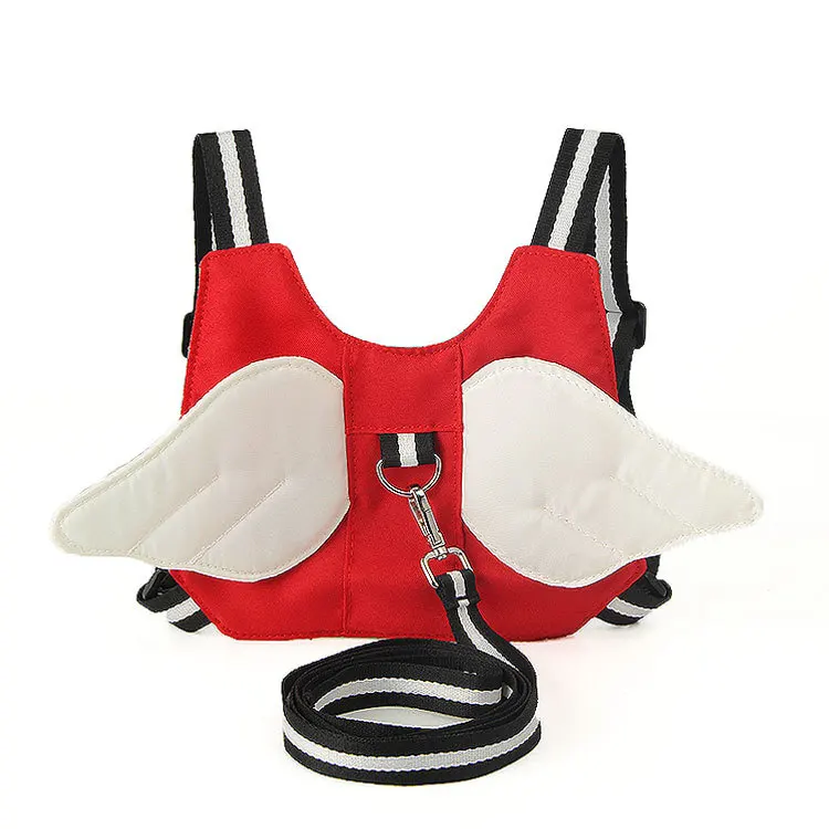 Предохранительный ремень для малышей с крыльями, для путешествий, не теряющийся, ремень, веревка, поводок, для прогулок, на руку, браслет, детский, для активного отдыха, защитный - Цвет: Angel-Red