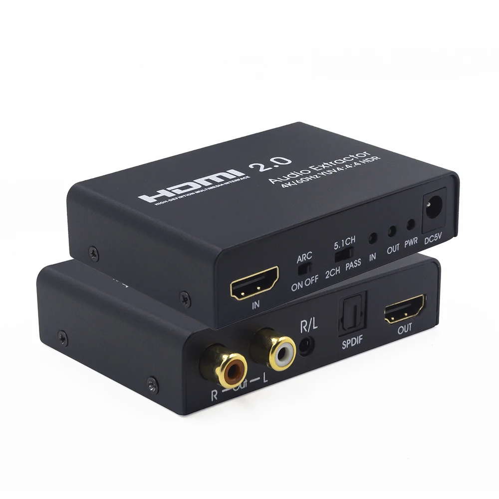 

EarRise HDMI 2.0 Audio Extractor 4K 60Hz 5.1 ARC HDMI Audio Extractor Splitter HDMI To Audio Extractor Optical TOSLINK SPDIF