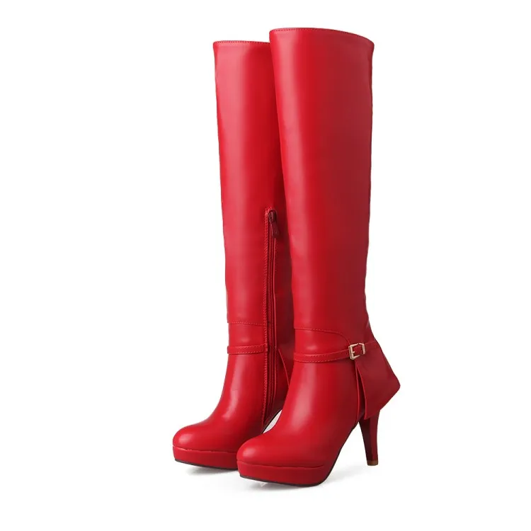 

2017 Rushed New Winter Boots Botas Mujer Big Size 34-46high Heels Autumn Winter Shoes For Women Sexy Casual Women's Boots 6-2