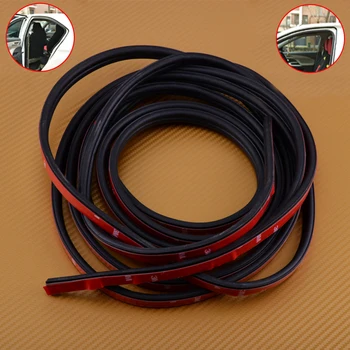 

DWCX Black 5M B-Shaped Black Adhesive Waterproof Car Door Window Protect Trim Edge Rubber Weather sealing dust protection Strip