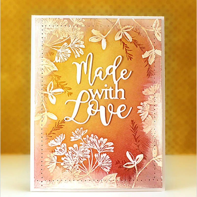 

Letters Made With Love Metal Cutting Dies Stencil For DIY Scrapbooking Decorative Embossing Suit Paper Card Die Cutting Template