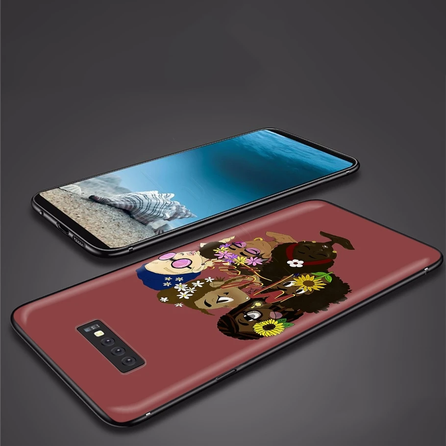 Черный волшебный девушка меланин Poppin чехол для Samsung Galaxy J6 A9 A8 A7 A70 A6 A5 A50 A40 A30 A3 A10 A51