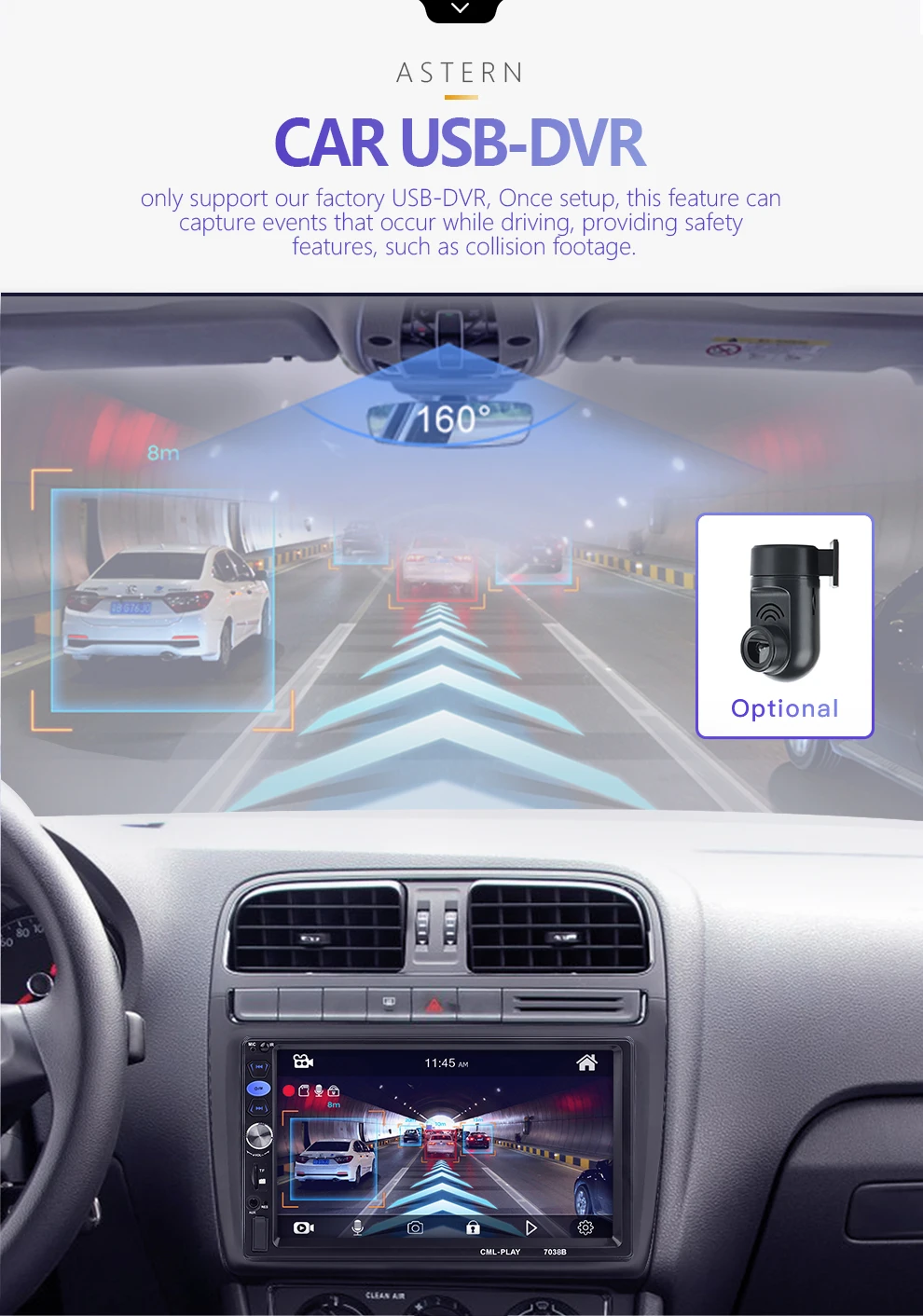 2din Car Radio 7 inch Touch mirrorlink Android Player subwoofer DVR Player Autoradio Bluetooth Rear View Camera tape recorder