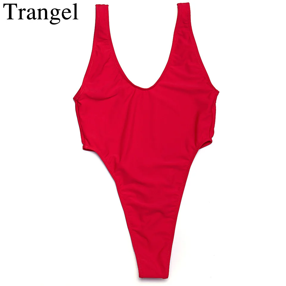 Trangel New One Pieces swimsuit Thong swimwear Backless Women Sexy