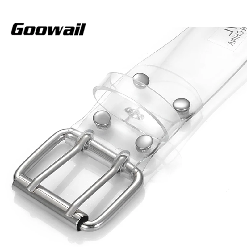 Женский двухрядный ремень Goowail модный из ПВХ с пряжкой аксессуары для женщин