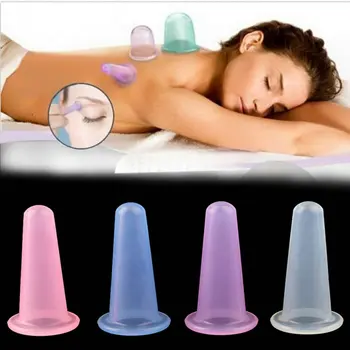 

2016 1pc Silicone Massage Vacuum Body and Facial Cup Anti Cellulite ancient Chinese Cupping Therapy NO.3 37mm*80mm 4 color Hot