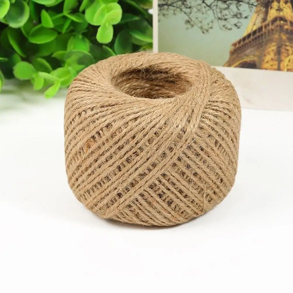 NEW natural jute rope 2mm Soft 100M Natural Jute Twine Gift box String