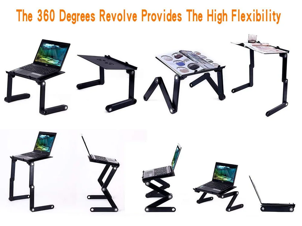 Laptop Table Stand With Adjustable Folding Ergonomic Design Stand Notebook Desk For Ultrabook, Netbook Or Tablet With Mouse Pad Laptop Table Stand With Adjustable Folding Ergonomic Design Stand Notebook Desk For Ultrabook, Netbook Or Tablet With Mouse Pad