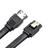 3Gbps Black eSATA II to SATA 7-p Shielded internal External Hard Disk Cable 0.5m 1M 3FT ► Photo 2/3