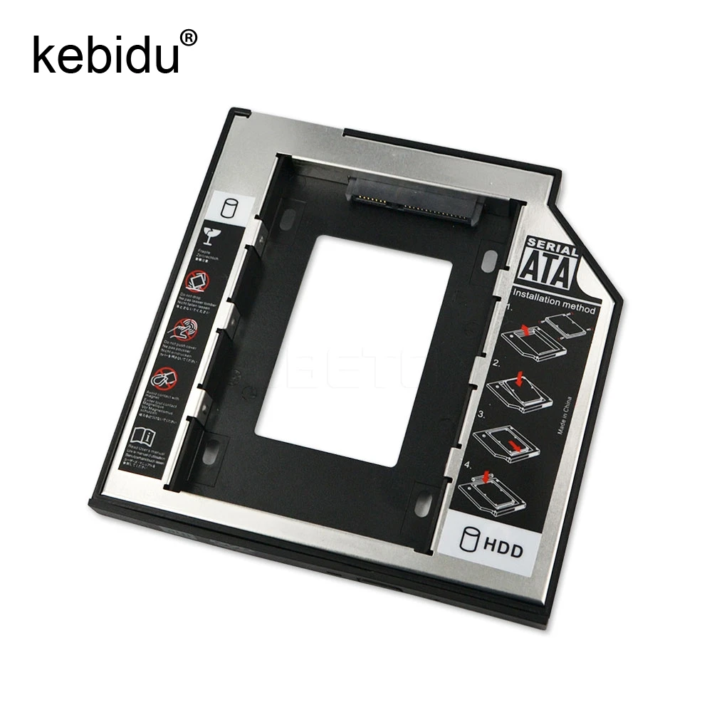 Kebidu 2nd HD SATA жесткий диск HDD Caddy Adapter Drive Bay 2 5 9 мм Ssd для Cd Dvd Rom Optical Bay|9.5mm ssd|caddy adapterhdd caddy