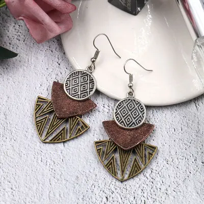 

Women earrings creative exaggerated high gear geometry earrings fair maiden temperament
