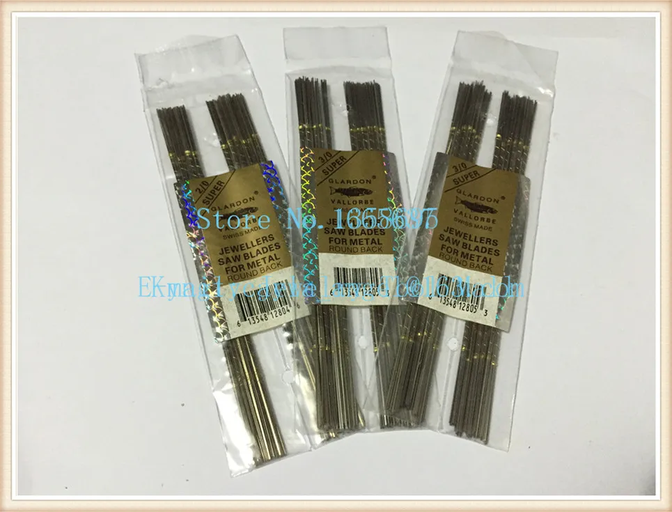 

Free Shipping 144pcs/pack Glardon Vallorbe Sawblades 3/0 Size Jewelry Sawblade for Cutting Gold and Silver